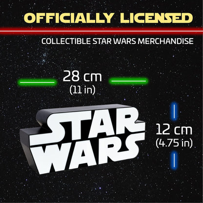 Star Wars Iconic Logo Light - Officially Licensed Merchandise and Memorabilia, Gift, Room Accessory, Desk Lamp